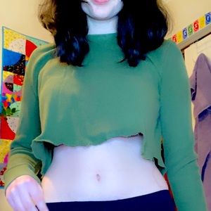 Geen long sleeve crop top